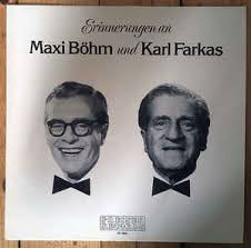 Karl farkas conferiert über die ehe. Erinnerungen An Maxi Bohm Und Karl Farkas Vinyl Discogs