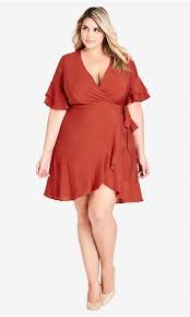 Shop Women S Plus Size Flounce Sleeve Dress Sale Dresses Sale City Chic Au Plus Size Wedding Guest Dresses Nice Dresses Plus Size Outfits