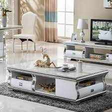 Modern High Quality Living Room Wooden Furniture Lcd Steel Marble Tv Stand Coffee Tv Stand And Coffee Table Tv Stand And Coffee Table Set Coffee Table Setting