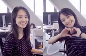 Shuang shuang, xiao shuang, shuang jie. Zheng Shuang S Refreshing No Makeup Look Makeup Looks Short Hair Styles Hair Beauty