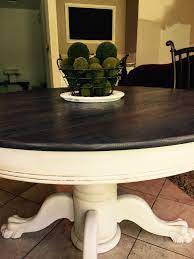 Refinished Clawfoot Table Sanded Top Restained In Mix Of General Finishes 1 2 Java 1 2 Antique Wal Refinishing Kitchen Tables Kitchen Table Decor Stained Table