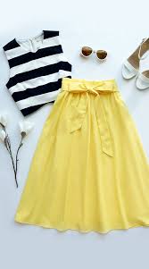 Black And Yellow Skirt Outfit Do Or Tie Canary Yellow Midi Skirt Fashion Yellow Midi Skirt Clothes