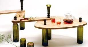 You can use bottles as legs and a wooden board as the tabletop. Ways To Reuse Glass Bottles 26 Ideas For Old Wine Bottles