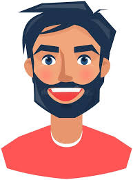 Positive Face Expression of Young Man. Cheerful, Joyful Guy with Emotion of  Happiness, Joy Stock Vector