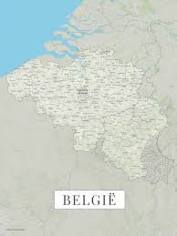 Het grenst aan nederland, duitsland, luxemburg en frankrijk. Map Of Belgie Color Maps Of All Cities And Countries For Your Wall