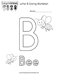 Letter B Coloring Worksheet This Would Be A Fun Coloring Activity For Preschool Or Kindergarten Letter B Worksheets Color Worksheets Free Preschool Worksheets