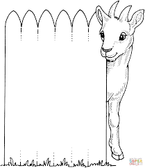 Keep your kids busy doing something fun and creative by printing out free coloring pages. Cute Goat Billy Looks Through The Fence Coloring Page Free Coloring Library