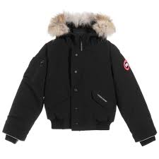 Canada Goose Black Down Fill Bomber Jacket Childrensalon