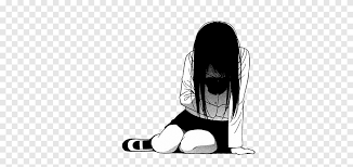 Female Character Illustration Anime Manga Drawing Crying Girl Sad Comics White Png Pngegg