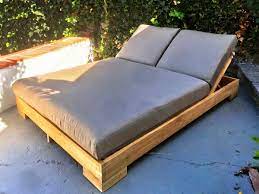 Those two items together create a luxurious and hyper comfortable outdoor chaise experience. Teak Double Chaise Lounge With Sunbrella Cushion Iksun Teak Patio Furniture Sale