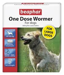 What is the dosage of injectable ivomec to treat heartworms in dogs? Buy Beaphar One Dose Wormer Large Dogs 4 Tablets 7 99 Selling Fast
