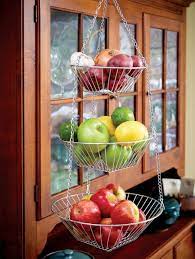 tiered hanging fruit and vegetable basket wire wall mounted