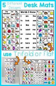 Leaning to alphabetize a list of words is one of the first skills students learn in primary. 5 Alphabet Desk Mats Featuring The Alphabet Sight Words Blends Numbers Shapes And Colors Colours Trifold Math Patterns First Grade Phonics Writing Center