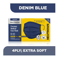 Our products are made with the finest materials used by dentists, doctors and nurses around the world. Neutrovis 4ply Premium Medical Face Mask Denim Blue 50s Watsons Malaysia