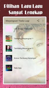 Tiada lagi merupakan lagu terbaru dari gerilia yang mula dimuat naik dilaman sesawang youtube pada july 2018. Mp3 Mayangsari Tiada Lagi Fur Android Apk Herunterladen