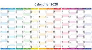 5 ou 7 jours, période au choix, couleurs personnalisables. Calendrier 2020 A Imprimer Jours Feries Vacances Numeros De Semaine Bdm