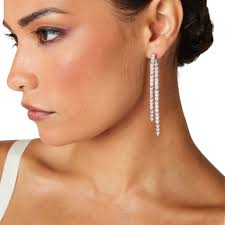 Waterfall Front To Back Drop Earrings Silver