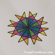 See more ideas about triangle drawing, geometric art, geometric. Geometric Art Project For Kids With Printable Coloring Pages Frugal Fun For Boys And Girls