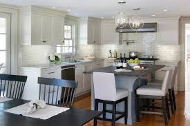 I love how it turned out. Light Gray Kitchen Cabinets Transitional Kitchen Benjamin Moore Revere Pewter Pinney Designs
