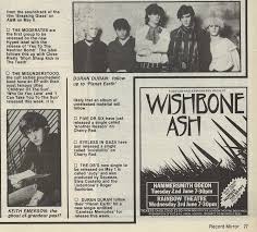 Duran Duran 1981 Ad In Record Mirror Paper In 2020 Duran Mirror Paper Neutron Bomb
