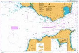 British Admiralty Nautical Chart 142 Strait Of Gibraltar
