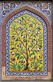Pakistan 113 Lahore Old City Wazir Khan Mosque Persian Art Painting Mughal Art Paintings Mosque Art