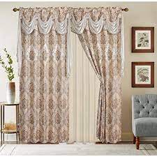 Check out our boys bedroom valance selection for the very best in unique or custom, handmade pieces from our curtains & window treatments shops. Sapphire Home Jacquard Window 84 Inch Length Curtain Drapes W Attached Valance Scarf Sheer Backing 2 Tassels Traditional 84 Floral Curtain Drape For Living Dining Rooms Rod Pocket Beige Walmart Com Walmart Com