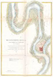 Mississippi River Map Missouri Mississippi Vintage