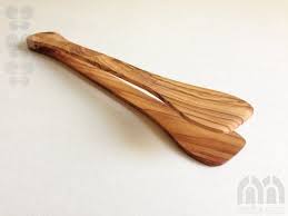 Bois Collier 26 Cm Barbecue Pince Pince A Salade Pince A Pates Toast Pinces En Bois D Olivier Fabriques A La Main Barbecue Tableware