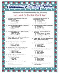 It is is the warmest month in the northern hemisphere on average. Printable Commander In Chief Trivia 4th Of July Trivia 4th Of July Games Presidential Facts