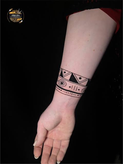 Maasai-Inspired Tribal Band Tattoo – Bold Blackwork with Timeless ...