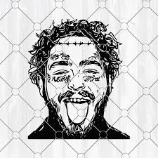 Download Post Malone Svg Posty Svg Post Malone Post Svg Sunflower Post Malone Post Malone Silhouette Svg Cricut File Digital Download