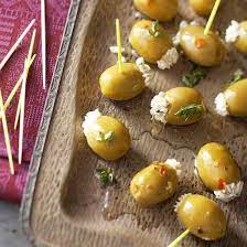 Gorgonzola Thyme Stuffed Olives Olive Recipes Appetizers For Party Yummy Appetizers