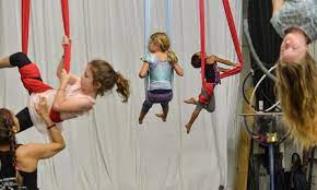 Young Girls Flying High During Circus Aerial Summer Camp Orange County Register