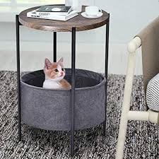 Coffee tables with baskets should always look refreshing, unique and elegant, as that is where you would the coffee tables with baskets available on the site are made of different materials such as wood, aluminum. Amolife Round End Table Sofa Side Table With Fabric Storage Basket For Living Room S Black Side Table Living Room Fabric Storage Baskets Living Room Side Table