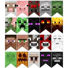 The pattern overlays the color. Free Printable Chevron Banner Minecraft Pesquisa Google More Information Handmade Minecraft Birthday Minecraft Party Decorations Minecraft Party Printables