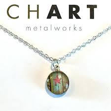 Chart Jewelry Nautical Starfish Chart Petite Necklace 17 50 Ebay
