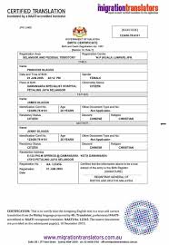 Professional Translation Services Australia The Migration Driver License Birth Certificate Certificate Templates Birth Certificate Certificate