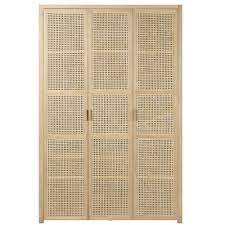 Read on to learn the rattan wardrobe's price, color variations, and custom. 3 Door Wardrobe With Rattan Canopy Maisons Du Monde