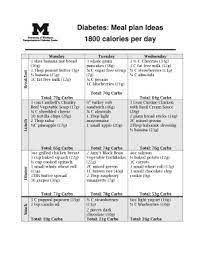 printable diabetic meal plan fill online printable fillable blank pdffiller