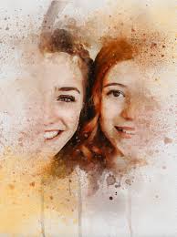 Custom Mother Daughter Portrait,, PRINTABLE Personalized Mother's Day Gift  Birthday Christmas Present Family Illustration Digital JPEG