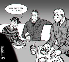 This Table Is Reserved For True Classic Bastards Only Instagram Instagram Com Fishermanarts Tw Horror Movies Funny Funny Horror Horror Movies Memes