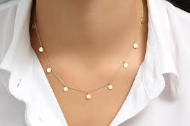 14k Coin Disc Choker Necklace In 2021 Choker Necklace Charm Choker Necklace