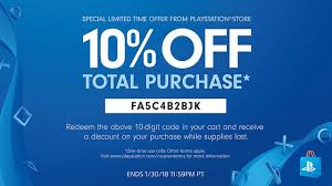 Playstation On Twitter Get 10 Off One Total Cart Purchase When You Use Code Fa5c4b2bjk At Playstation Store This Weekend Https T Co 9pvvyidvts Https T Co Ieqxhl6qfs