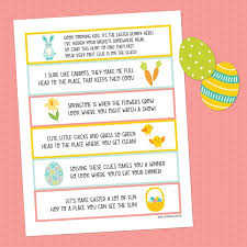 Item lists, rules, riddles, safety tips. Easter Scavenger Hunt Free Printable Clues Hey Let S Make Stuff