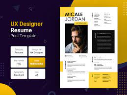Yellow Cool Resume Psd Template Search By Muzli