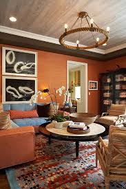 Orange is a contemporary, fun and warm color, but it can be tricky to decorate with — until now. 20 Living Rooms With The Textural Beauty Of Grasscloth