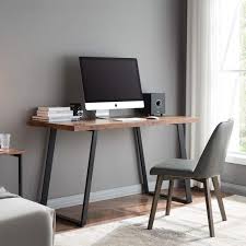 Modern wall mounted kitchen shelves featuring a sturdy stainless steel construction and a shiny metallic finish. Stylish Desks For Small Spaces Under 300 Hgtv