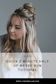 From the hottest stars like taylor swift to royals such as meghan markle, celebs are rocking this cute 'do to red carpet events and other outings — and take note of their gorgeous locks for your next great hair inspo. Quick 2 Minute Half Up Messy Bun Tutorial Cassie Scroggins
