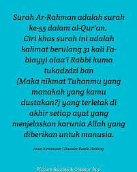Langit yang tak pernah sempit bumi yang tak pernah keluar dari porosnya mentari yang tak pernah malu hujan pun menyuburkan gersangpun sewaktu bulan bintang menjadi teman dikala temaram lantas nikmat apa lagi yang kau dustakan??! Maka Nikmat Tuhanmu Yang Manakah Motivator Super Power Facebook